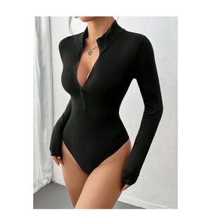 Black Long Sleeve Bodysuit